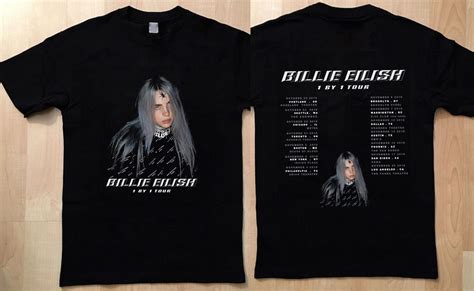 New Billie Eilish 1 By 1 Tour 2018 T Shirt Men Brand Clothihng Top Quality Fashion Mens T Shirt ...