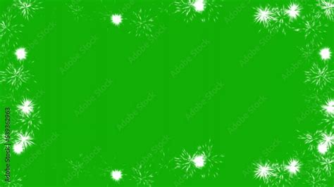 Fireworks frame motion graphics with green screen background Stock Video | Adobe Stock