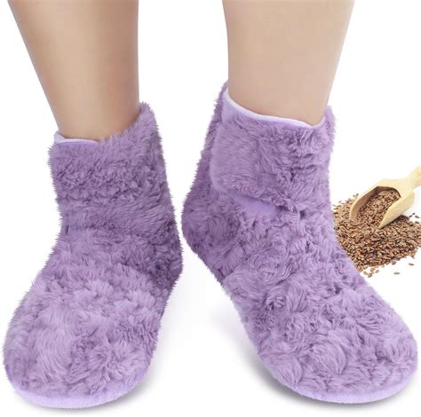 Amazon.com: REVIX Microwavable Booties and Hot Feet Warmers for Women & Men,Heated Foot Warmer ...