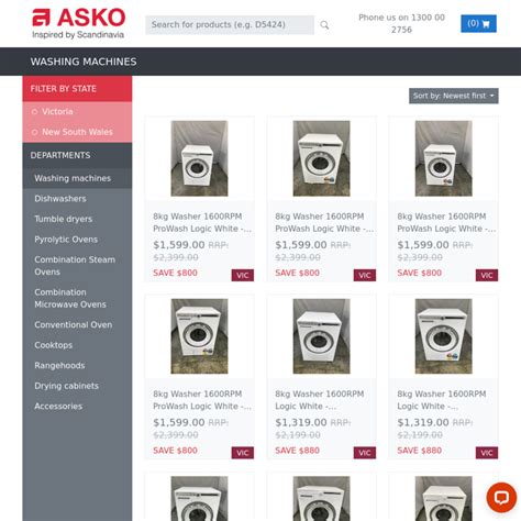 [VIC, Seconds] Asko 8kg Washing Machine $1319, 10kg Washing Machine $1679 + Delivery ($0 C&C ...