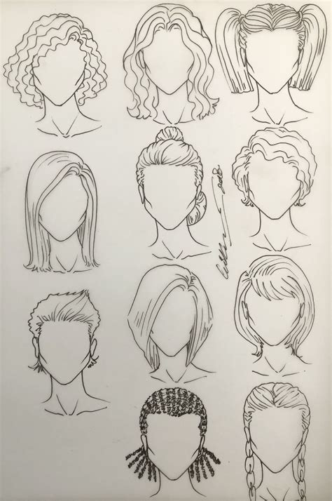 Easy Curly Hairstyles Drawing | Elrustegottreviso