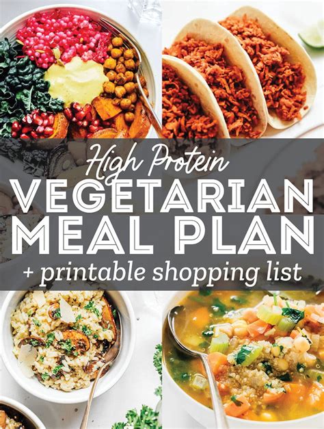 Vegetarian Meal Plan: A Week of High Protein Recipes | Live Eat Learn