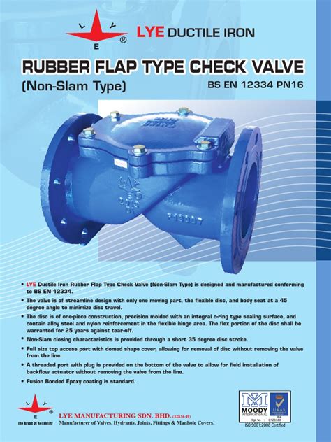 RUBBER FLAP TYPE CHECK VALVE-front-B | PDF