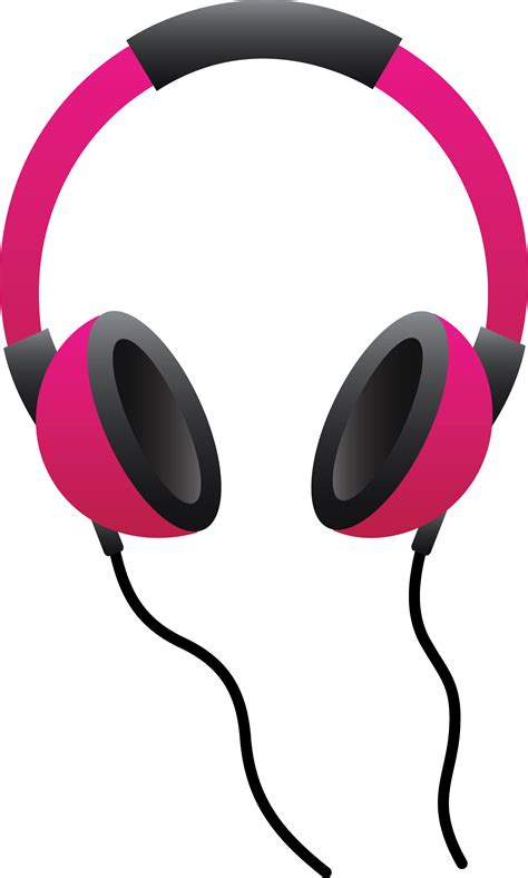 Pink Headphones - Free Clip Art