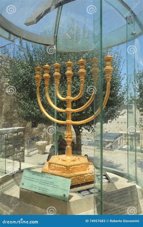 Golden Menorah in Jerusalem, Israel Editorial Stock Photo - Image of gold, plaza: 74957683