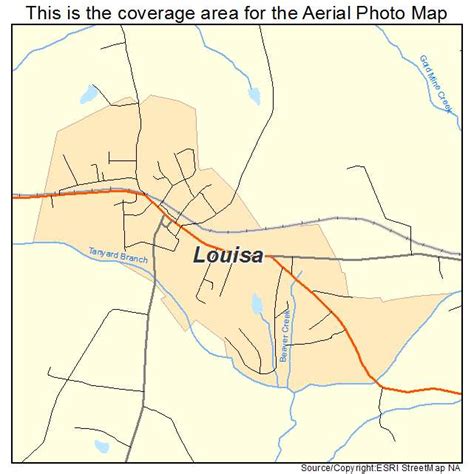 Aerial Photography Map of Louisa, VA Virginia