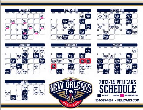 New Orleans Pelicans Schedule 2024-25 - Rora Wallie