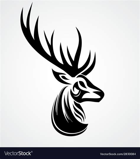 Deer tattoo design Royalty Free Vector Image - VectorStock