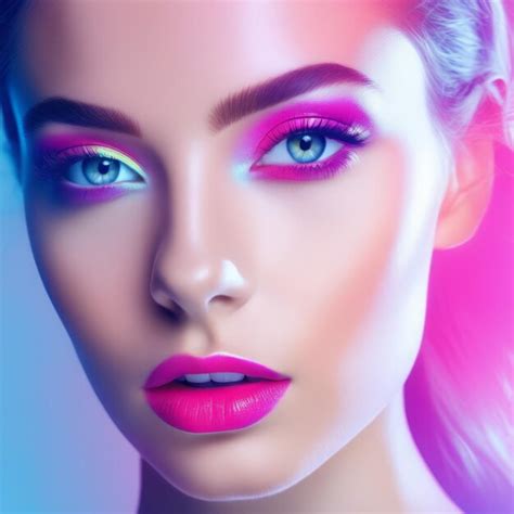 Premium AI Image | beautiful girl with colorful makeup beautiful girl ...