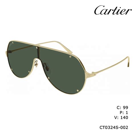 CARTIER Sunglasses Gold Gold Green/Santos Light – Best Designers Inc.