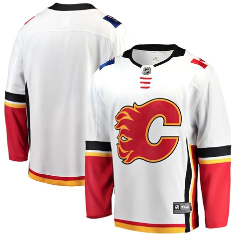 Fanatics Branded Calgary Flames White Breakaway Away Jersey