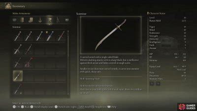 Scimitar - Elden Ring - Curved Swords - Weapons | Gamer Guides®