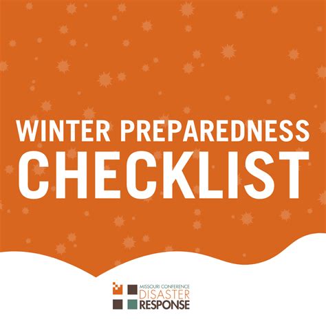 Winter Preparedness Checklist