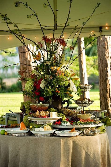 Top 10 Creative Tablescapes | Buffet table decor, Party buffet table, Outdoor buffet