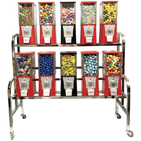 Eagle 10 Unit Gumball and Candy Bulk Vending Rack - CandyMachines.com