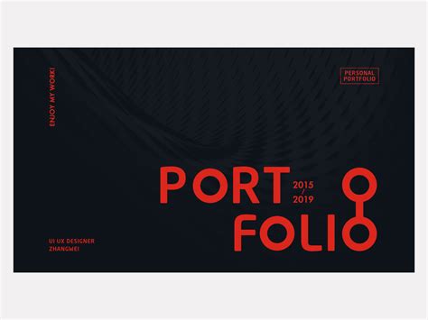 Portfolio cover design by Waylon on Dribbble