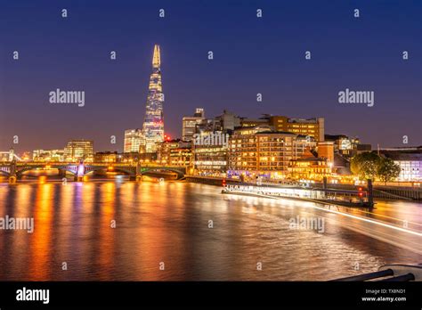 London downtown skylines and skyscrapers building sunset Stock Photo ...