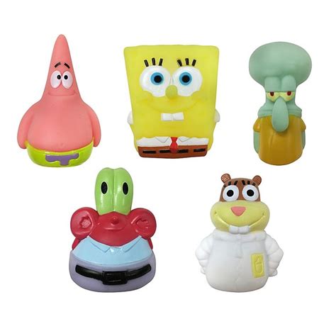 Nickelodeon 5-Pack Spongebob Squarepants Bath Finger Puppets Yellow | Spongebob, Spongebob party ...