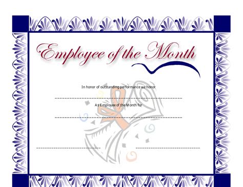 Employee of the Month Certificate Template - Dark Blue - Fill Out, Sign ...