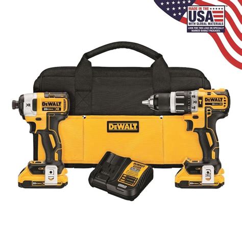 DEWALT XR 2-Tool 20V MAX LI-ION Cordless Brushless Drill/Driver ...