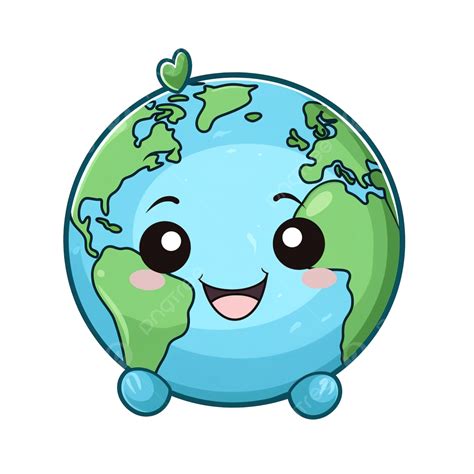 Earth Drawing Cute Cartoon Earth Day Clip Art Illustration, World ...