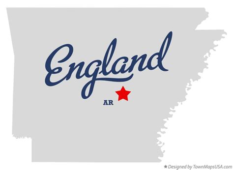 Map of England, AR, Arkansas