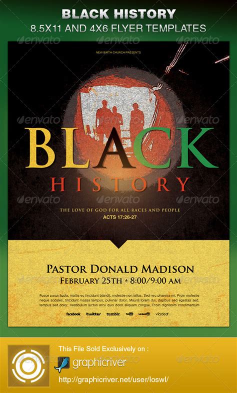 Black History Church Flyer Template | GraphicRiver