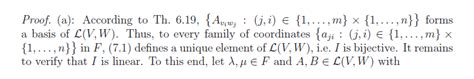 Proof that Linear maps are isomorphic to matrices - Mathematics Stack Exchange