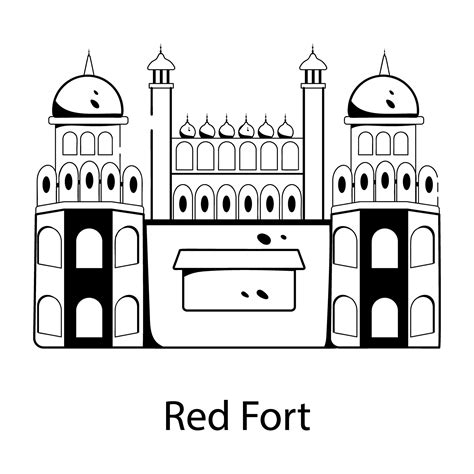 Trendy Red Fort 29847387 Vector Art at Vecteezy