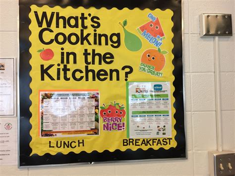 School Cafeteria Bulletin Board Ideas