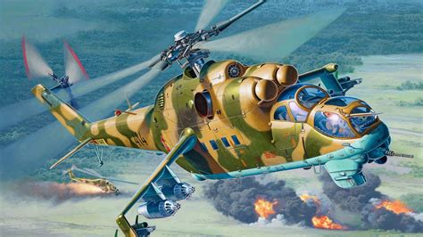 Download Aircraft Helicopter Attack Helicopter Military Mil Mi-24 HD ...