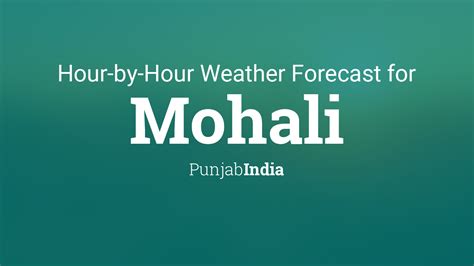 Hourly forecast for Mohali, Punjab, India