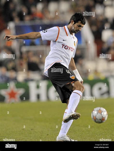 Valencia's Raul Albiol controls the ball during the Champions League ...