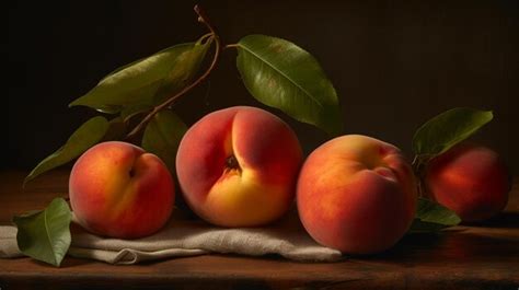 Premium AI Image | Photo of the peaches