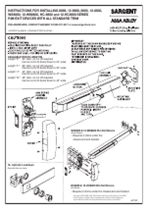 SARGENT 8800 Rim Exit Device manuals