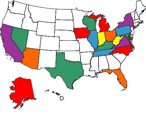 States I've been - Goal: 50 before 50 | States visited map, Us state map, Usa map