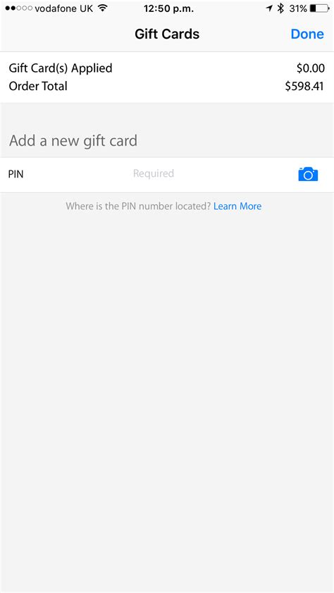 Apple Store app now supports gift card purchases