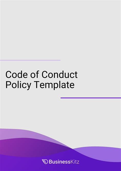 Australian Code Of Conduct Template - Business And Employee