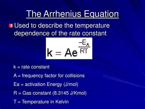 PPT - The Arrhenius Equation PowerPoint Presentation, free download - ID:1806211