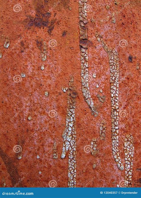 Rust Metal Surface with Paint Stock Image - Image of faded, paint: 12040357