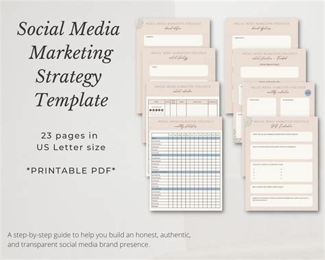 Social Media Marketing Strategy Template Small Business - Etsy