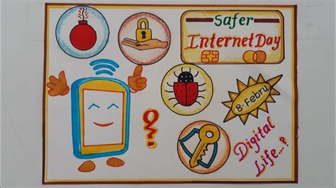 Safe Internet Cyber Safety Safety Posters Poster Drawing Easy Step ...