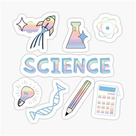 Light Yellow Science School Subject Sticker Pack Sticker by The-Goods | Science stickers, Cute ...