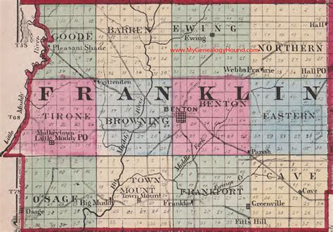 Franklin County, Illinois 1870 Map