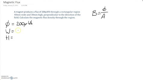 Magnetic Flux - Example Problem - YouTube