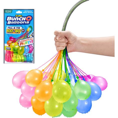 Zuru Bunch O Balloons Tropical Party 100+ Rapid-Filling Self-Sealing ...