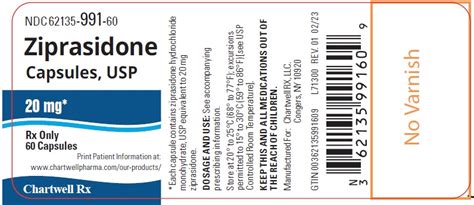 NDC 62135-994 Ziprasidone Capsule Oral