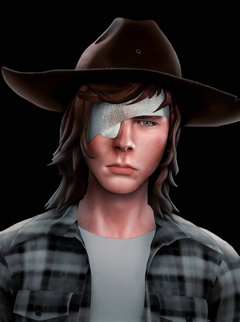 Taryfied Sims - CARL GRIMES This hair by @s4simomo...