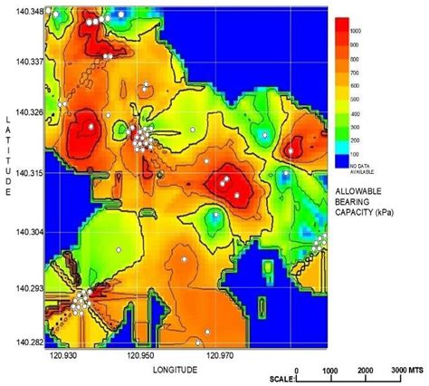 5 shows the soil bearing capacity map of the city for the depth of ...