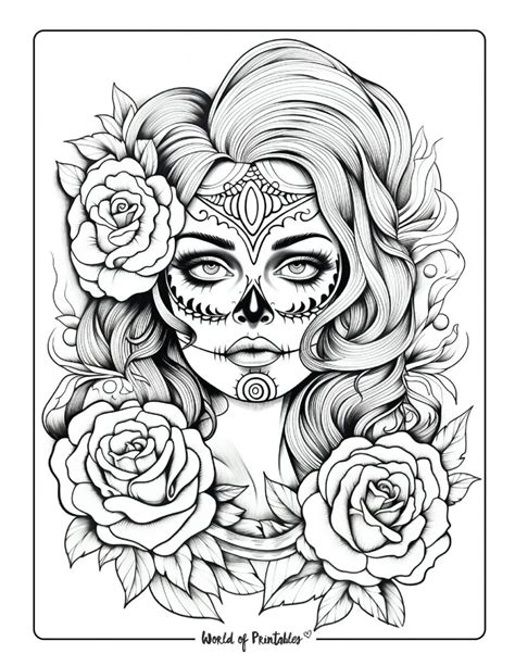 Skull Coloring Pages - World of Printables